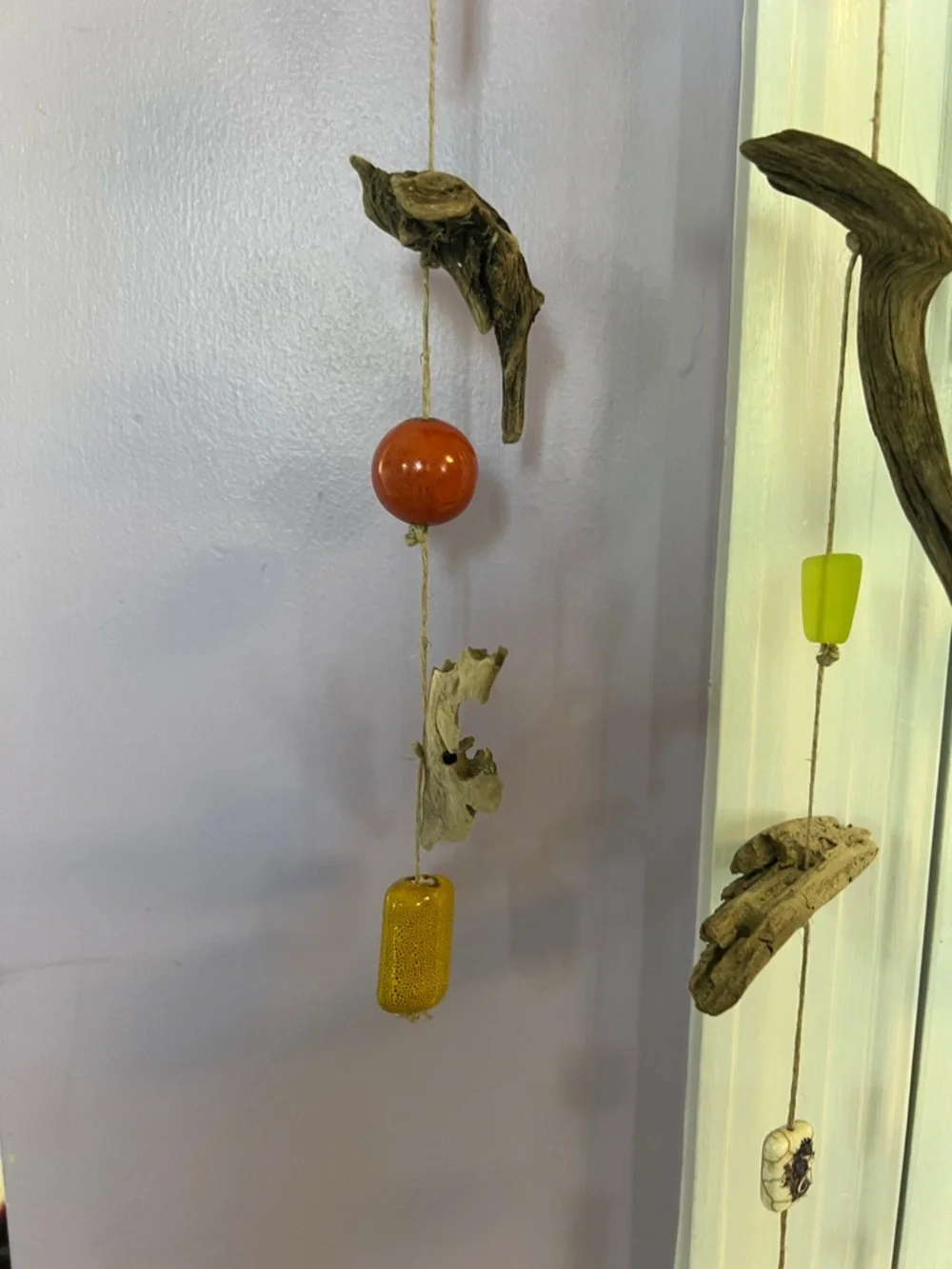 Wind hanging decor handmade using driftwood and fro Potomac River - Picture 8 of 15